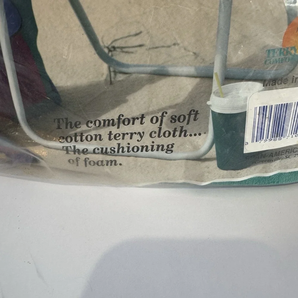 Vintage Folding Chair Cushion Lawn Chair Comfort Cushion Outdoor Furniture NOS